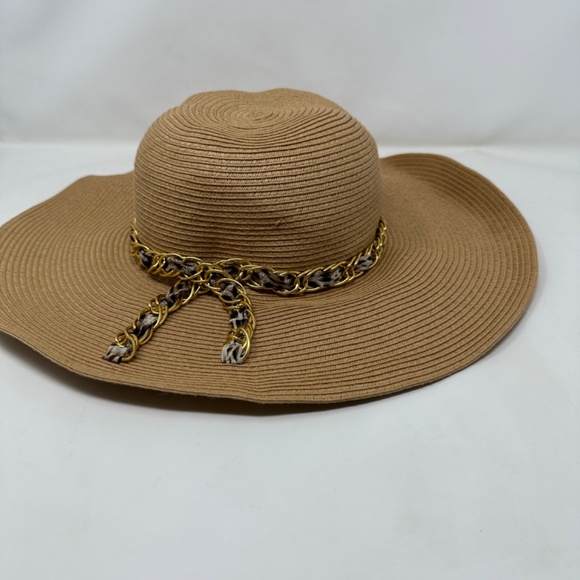 Eugenia Kim Floppy Straw Hat with Braided Chain Band - Picture 2 of 5